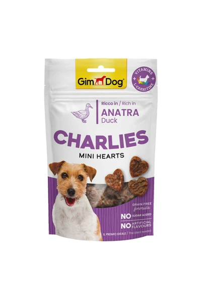 Gimdog Charlies Mini Hearts Ördekli Köpek Ödülü 70gr ürün görseli 1