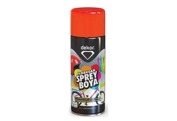 Hassan Dekor Sprey Boya Floresan K.Kırmızı 400 Ml - 672 ürün görseli 1