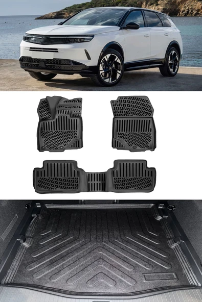 Rizline Opel Grandland 2025 ve Sonrası 1.6 Plug İn Hybrid 3D Havuzlu Paspas ve Bagaj Havuzu Alt ürün görseli 1
