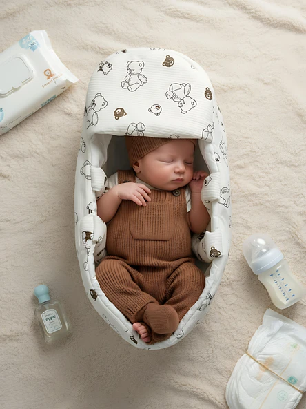 Mini Ayıcıklı Bebek Taşıma Çantası ürün görseli 1