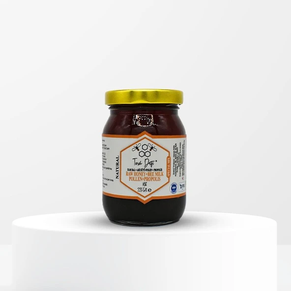 Toros Dağı Ham Bal + Arı Sütü + Polen + Propolis Karışım Balı 225 g e ürün görseli 1