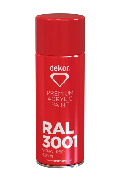 HASSAN DEKOR SPREY BOYA KIRMIZI RAL3001 400ML ürün görseli 1