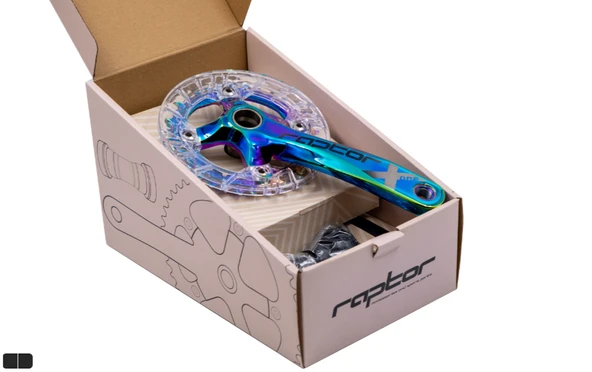 RAPTOR  Aynakol A23Z AS322P  34T 170mm  Şeffaf Muahfazalı  Rainbow ürün görseli 1
