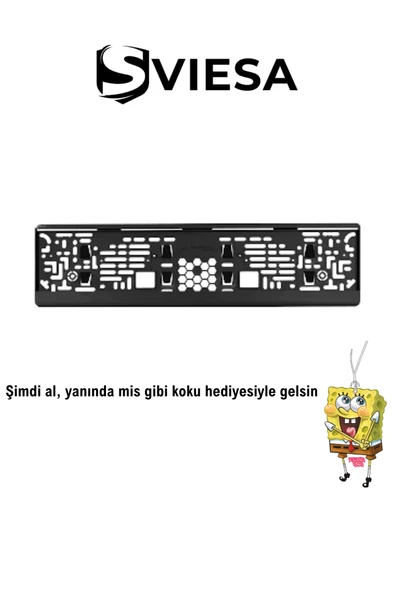 Plaka Parlak Siyah Plakalık Araba Plaka Çerçevesi 1 Adet Siyah ürün görseli 1