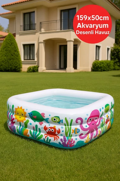 Neşeli Denizaltı Oyun Havuzu Kare 159x50 ürün görseli 1