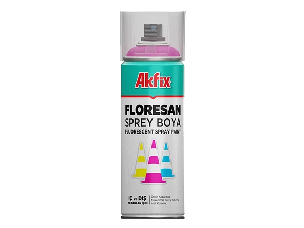 Akfix Sprey Boya Floresan Pembe  (380 Gr 400 Ml) ürün görseli 1