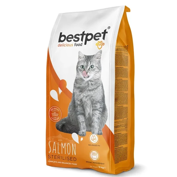 Bestpet Somonlu Kısırlaştırılmış Kedi Maması 15 Kg ürün görseli 1