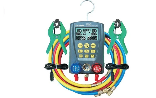 Powermaster PM-517A Dijital Manifold Test Cihazı Dijital Klima Soğutma Basınç Sıcaklık Ölçme Analizörü Cihazı ürün görseli 1