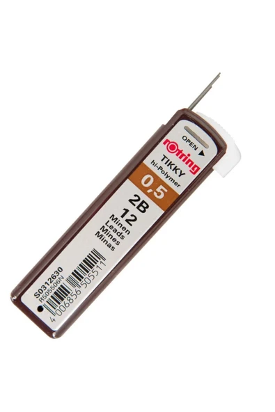 Rotring Hi-Polymer Kurşun Kalem Ucu 0.5 Mm (2B) S0312630 ürün görseli 1