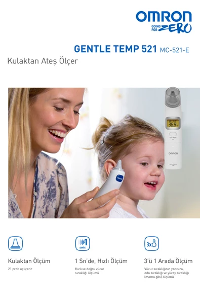 Omron Gentle Temp 521 Kulaktan Ateş Ölçer - Resim 3