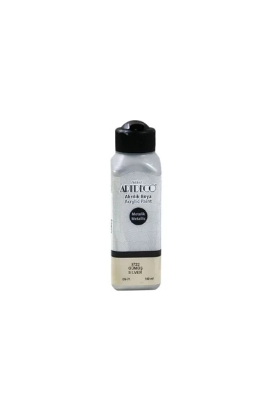 Lisans Artdeco Akrilik Boya 140 Ml Metalik Gümüş Lv-Y-071R-3722 ürün görseli 1