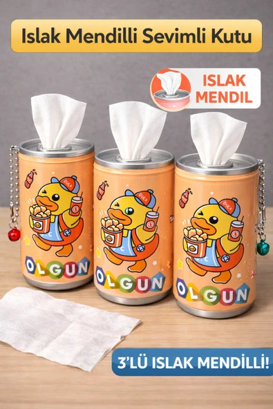 DEKORATİF SEVİMLİ ISLAK MENDİLLİ KUTU 3’LÜ SET – EV & OKUL KULLANIMI ürün görseli 1