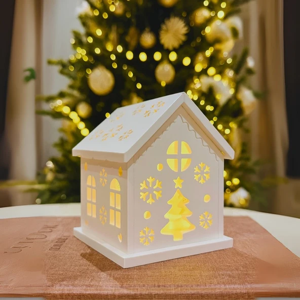 Dekoratif Işıklı Ev Mumluk – Tealight veya LED Uyumu – El Yapımı Nostaljik Masaüstü Ev Dekoru ürün görseli 1