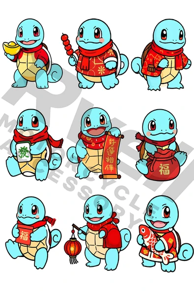 RVELL POKEMON DESENLİ A4 STİCKER ürün görseli 1