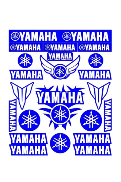 RVELL MOTOSİKLET YAMAHA UYUMLU A4 STİCKER SET 001 ürün görseli 1