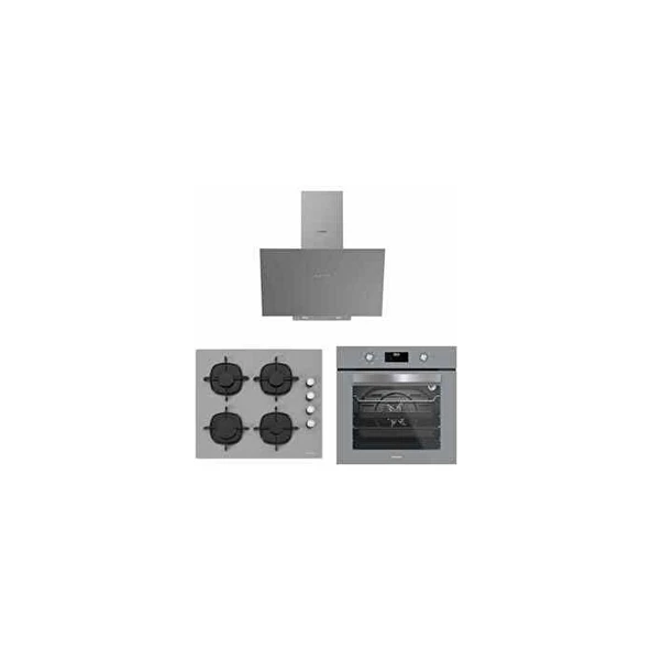 Silverline Gri Cam Ankastre Set - BO6502S02 Fırın, CS5700E6S01 Ocak, 3481 Flam 60 cm Davlumbaz ürün görseli 1