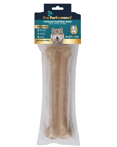 Pro Perfonce Pressed Rawhıde Bone Kolajen Deri Pres Kemik Naturel 27 Cm ürün görseli 1