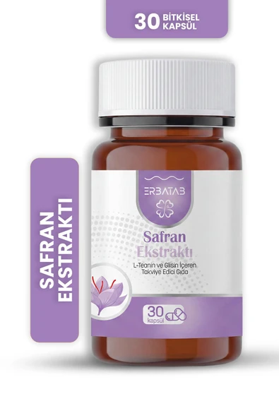 Erbatab Safran Ekstresi, L-Teanin & Glisin Kompleksi 30 Kapsül ürün görseli 1