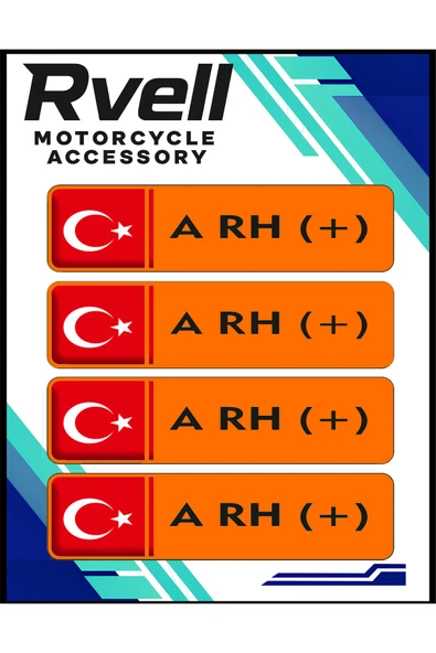 RVELL TURUNCU KAN GRUBU DAMLA STİCKER 4LÜ A- ürün görseli 1