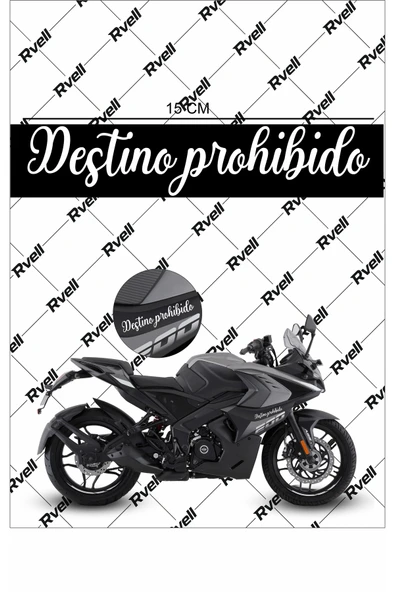 Rvell Sticker Destino prohibido yazı ürün görseli 1