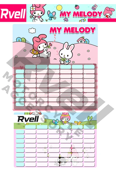 RVELL DERS PLANLAMA STİCKER MY MELODY 1 ADET 008 ürün görseli 1