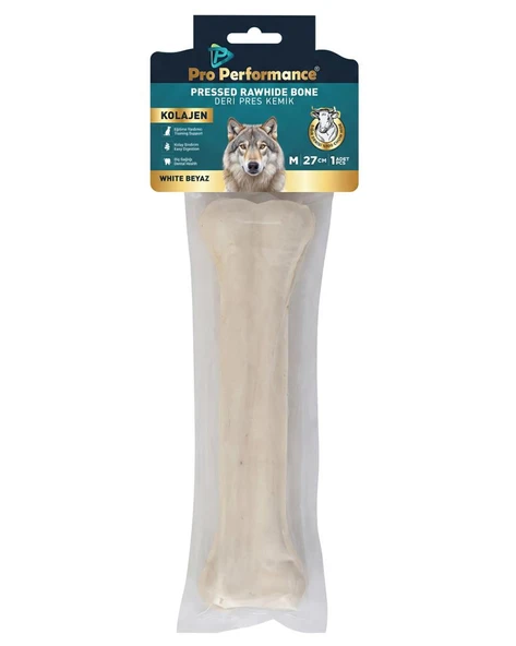 Pro Perfonce Pressed Rawhıde Bone Kolajen Deri Pres Kemik Beyaz 27 Cm ürün görseli 1