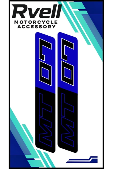 Rvell MT-07 Uyumlu İkili Damla Sticker 12x2cm 001 ürün görseli 1