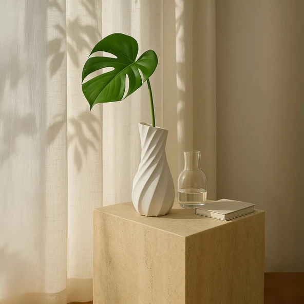 Spiral Formlu Minimal Vazo – Modern Dekoratif Obje ürün görseli 1