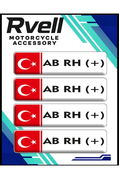 RVELL BEYAZ KAN GRUBU DAMLA STİCKER 4 LÜ AB+ ürün görseli 1