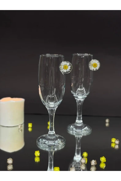 KirLiNova Papatya Kokteyl Kadehi 2 li (Kahve Yanı Su/Kokteyl Bardak) 190 ml ürün görseli 1