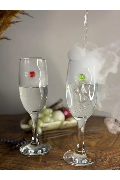 KirLiNova Emoji Kokteyl Kadehi 2 li - (Kahve Yanı Su/Kokteyl Bardak) 190 ml ürün görseli 1