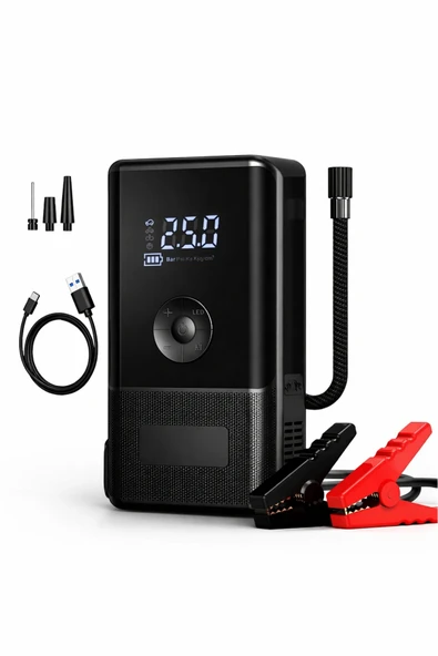 Syotech Dk002 10.000 Mah Taşınabilir Araç Akü Takviye Cihazı ve Hava Kompresörlü ürün görseli 1