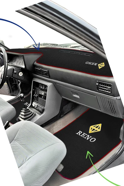 Renault Broadway R9 R11 Spring Elmas Logolu Torpido Koruyucu Örtü & 5’li Oto Halı Paspas Seti ürün görseli 1