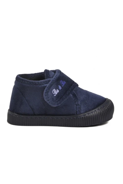 Lacivert Süet Cırtlı Unisex Çocuk Panduf ürün görseli 1