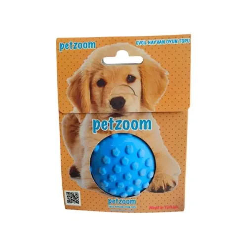 PetZoom Mavi Dikenli Köpek Oyun Topu ürün görseli 1