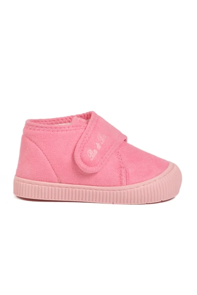 Pembe Süet Cırtlı Kız Çocuk Panduf ürün görseli 1