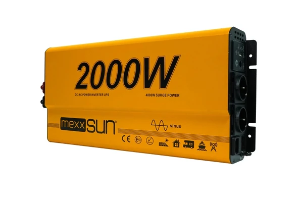 Tam Sinüs UPS (Remote Ekran) 12V 2000W - Resim 3