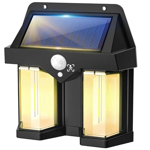 Rustik Ampul İkili Solar Duvar Aplik - Resim 2