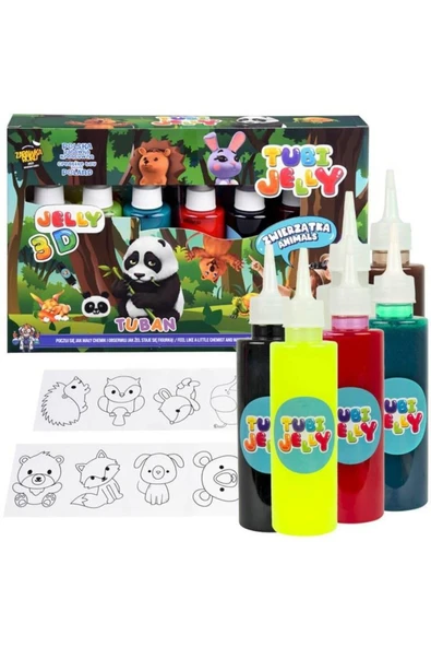 TUBAN TUBI JELLY 6 RENK HAYVANLAR ürün görseli 1