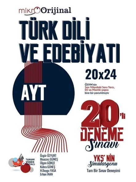 Orijinal YKS AYT Türk Dili ve Edebiyatı Mikro Orijinal 20x24 Deneme Orijinal Yayınları ürün görseli 1