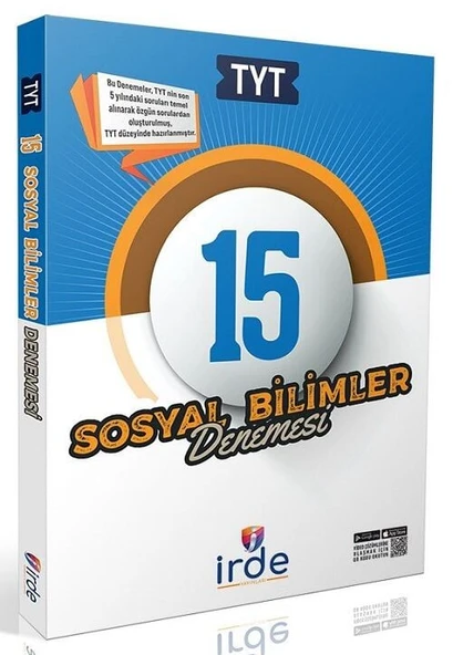 İrde YKS TYT Sosyal Bilimler 15 Deneme Çözümlü İrde Yayınları ürün görseli 1