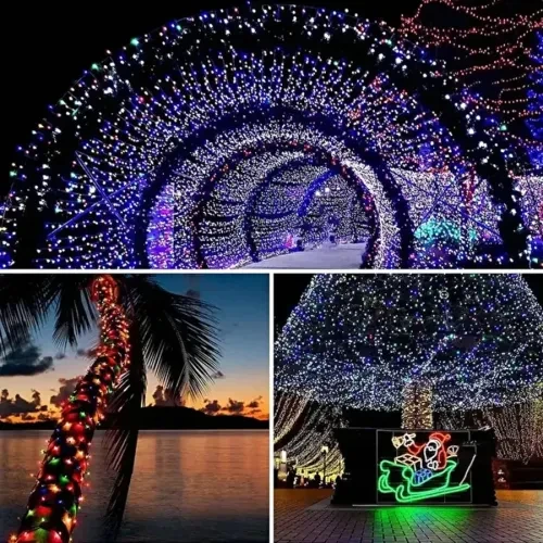 11m 100 LED Solar RGB Işık - Resim 5