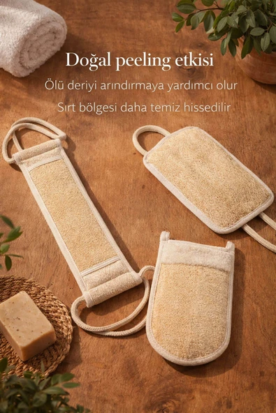 3'lü Sırt Bakım Seti Batık & Akne Karşıtı Arındırıcı Kese Paketİ ürün görseli 1