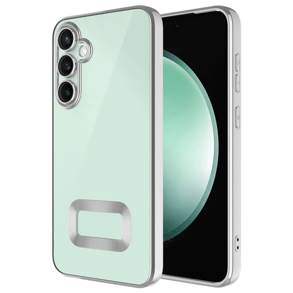 Galaxy A55 Kılıf Köşeleri Renkli Şeffaf Kamera Korumalı Silikon Luxury Kapak ürün görseli 1