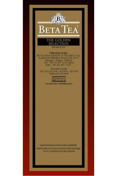 Beta Tea Golden Selection 500 gr (SEYLAN ÇAYI - CEYLON TEA) - Resim 3