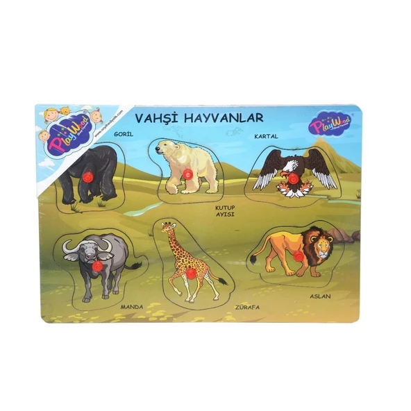 ONY-328 329 Onyıl, Ahşap Tutmalı Vahşi Hayvanlar P121116S8542 ürün görseli 1