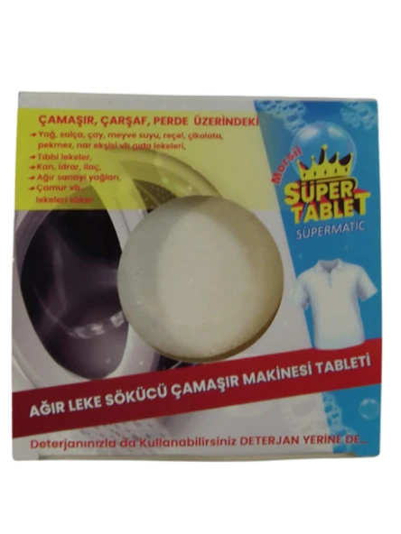 MORSİL SÜPER TABLET AĞIR LEKE SÖKÜCÜ ÇAMAŞIR MAKİNESİ TABLETİ ürün görseli 1