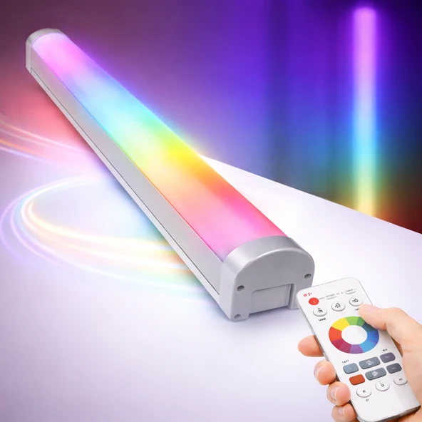 RGB LED Işık Kanalı 12V Hazır Tak-Çalıştır 2 Metre 64 Renkli Alüminyum Profil Aydınlatma Gamer Streamer Stüdyo & Dekor ürün görseli 1