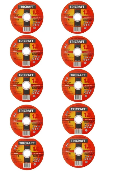 10 Adet Trıcraft 115x1x22.23 Mm Inox Kesici (MEŞEM-3301) 10 Adet ürün görseli 1