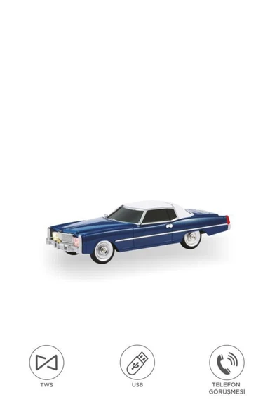 Bluetooth Hoparlör Cadillac 1969 Görünümlü Retro  Klasik Araba Tasarımlı 10W FM USB TWS Speaker D83 ürün görseli 1